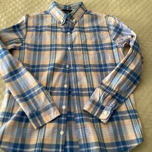 Janie and Jack boys size 16 multicolor plaid Oxford shirt